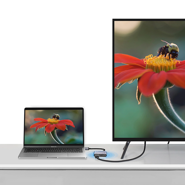 Ugreen - Ugreen USB-C till HDMI/VGA/USB-A/USB-C Adapter - Grå
