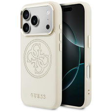 Guess - Guess Mobilskal F&ouml;r iPhone 17 Pro Max MagSafe Perforated 4G - Beige