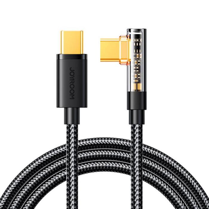 Joyroom - Joyroom Angled USB-C till USB-C kabel 100W 1.2m - Svart