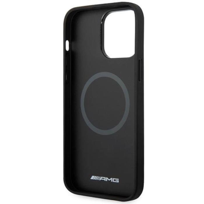Mercedes - AMG iPhone 14 Pro Max Mobilskal Magsafe Läder Curved Lines