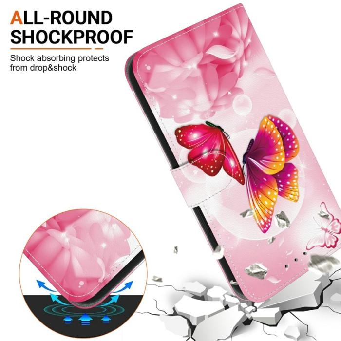 OEM - Samsung Galaxy S26 / S26 Pro Plånboksfodral Mönstertryck Konstläder Rosa Fjäril