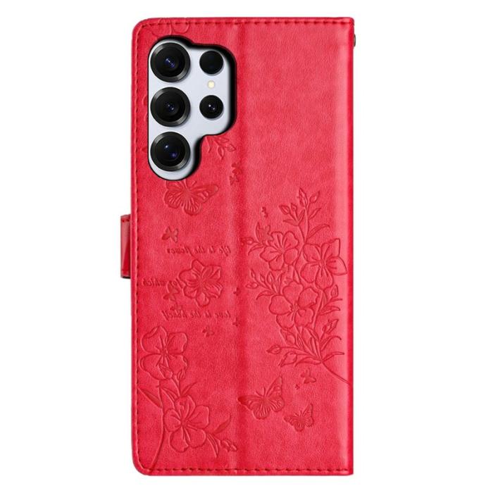 OEM - Samsung Galaxy S26 Ultra Plånboksfodral Konstläder Flip Cover - Röd