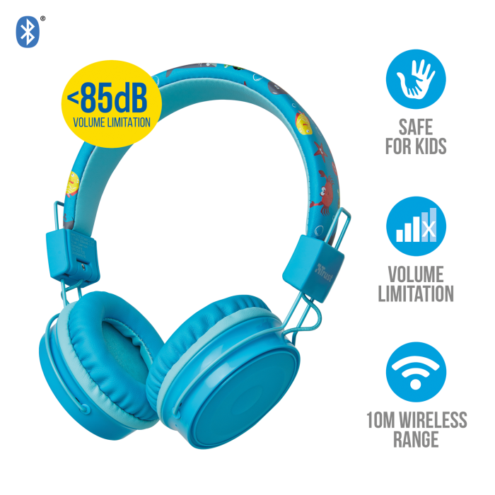 UTGATT4 - Trust Comi Kids Bluetooth-headset - Blå