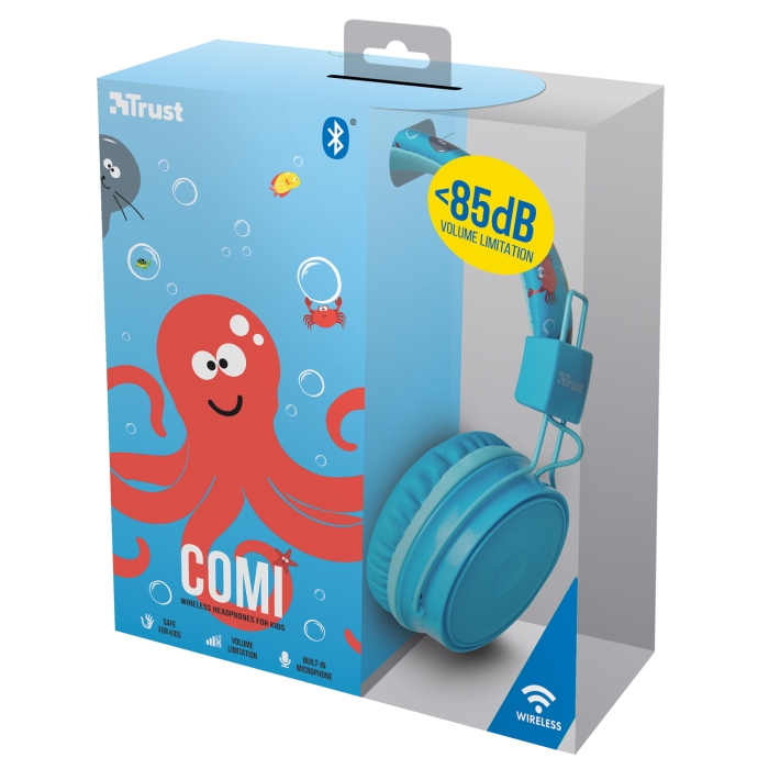 UTGATT4 - Trust Comi Kids Bluetooth-headset - Blå