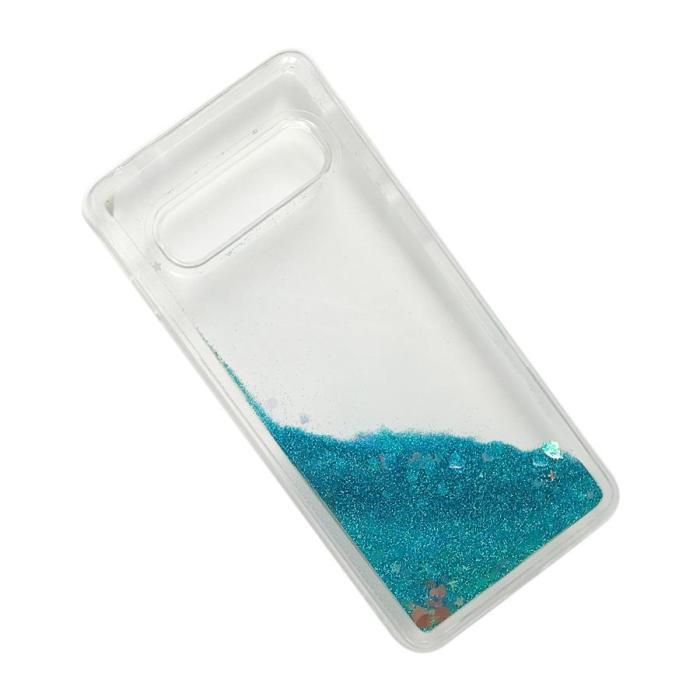 Boom of Sweden - Glitter Skal till Samsung Galaxy S10 Plus - Blå