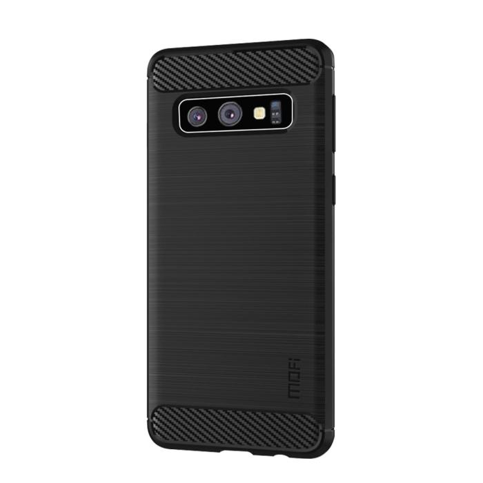 A-One Brand - Carbon Brushed Mobilskal till Samsung Galaxy S10 - Svart
