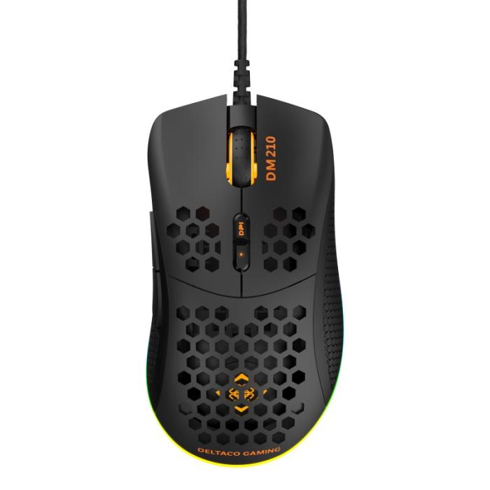 UTGATT1 - Deltaco DM210 lättviktsmus, RGB, svart
