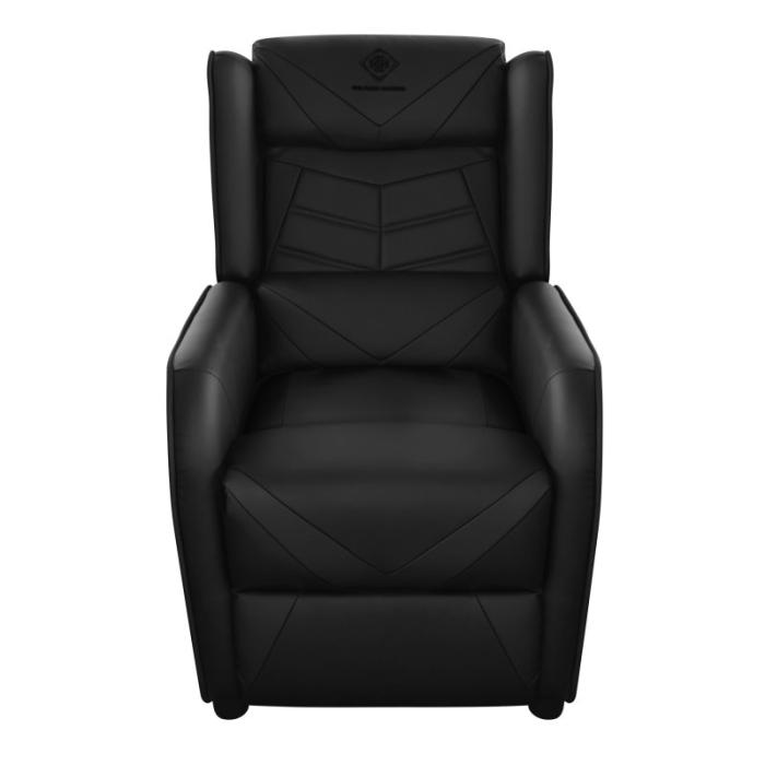 UTGATT1 - Deltaco Fåtölj, konstläder, recliner, 49cm bred sittdyna, Svart