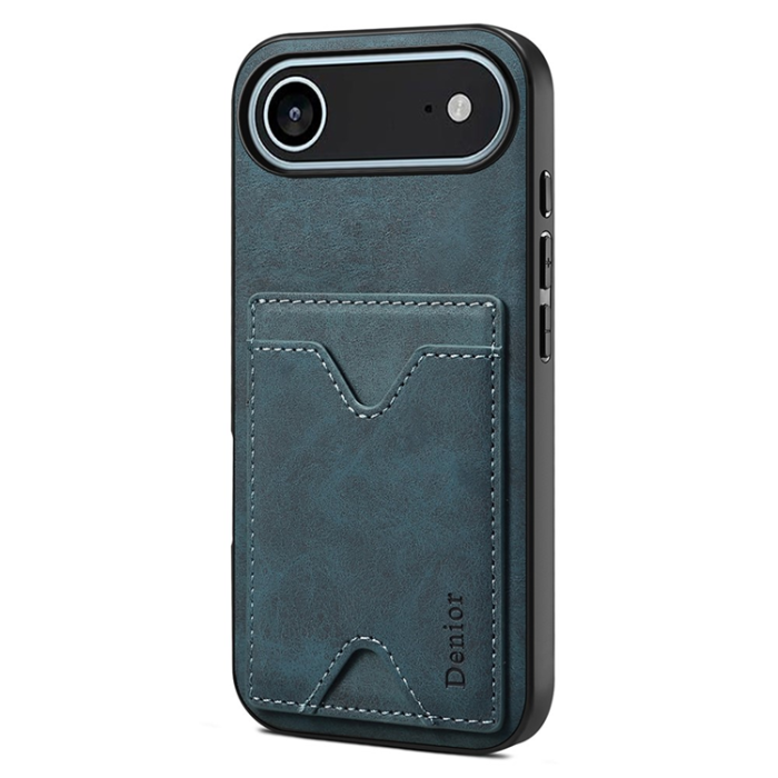 DENIOR - DENIOR iPhone Air Mobilskal Kickstand Korthållare - Blå