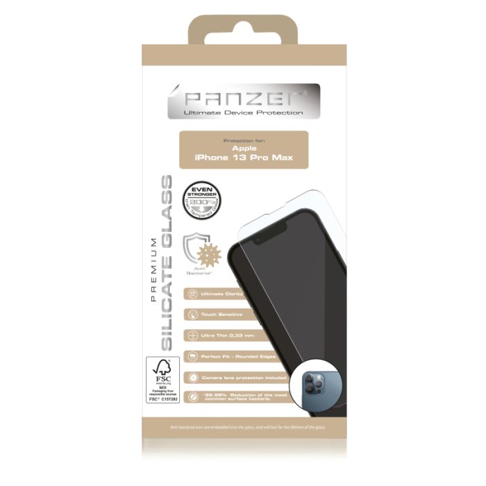 UTGATT1 - Panzer Full-Fit Silicate Härdat Glas iPhone 13 Pro Max