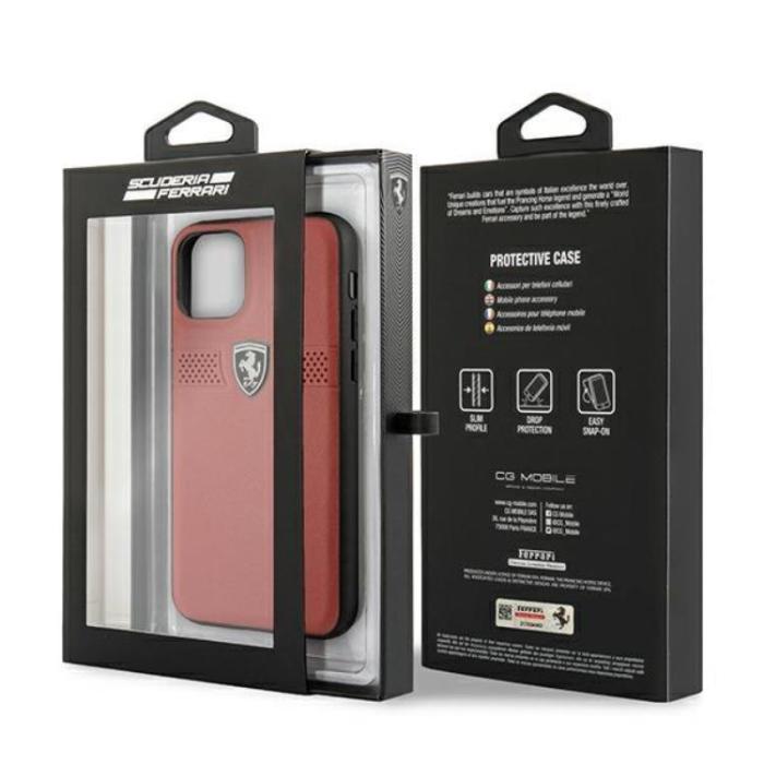 Ferrari - Ferrari iPhone 11 Pro Skal Off Track Läder - Röd