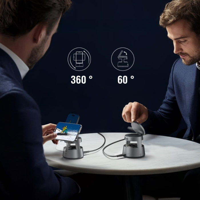 4smarts - 4smarts Qi2 Trådlös Laddare Aura Sound - Grå