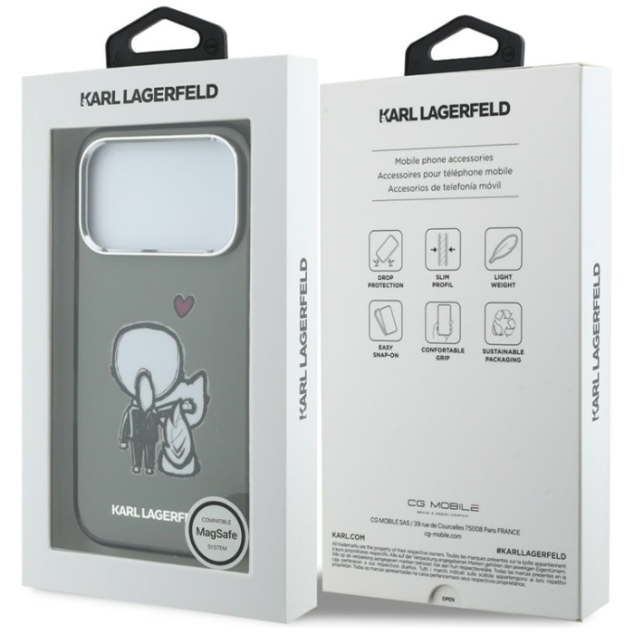 KARL LAGERFELD - Karl Lagerfeld Mobilskal För iPhone 17 Pro Max Magsafe Karl & Choupette Back