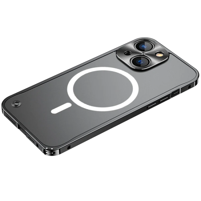 OEM - iPhone 14 Plus Skal Magsafe Metall Frame - Svart