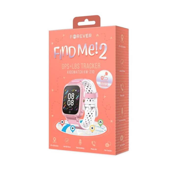 Forever - Forever Smartwatch GPS Kids Find Me 2 KW-210 - Rosa