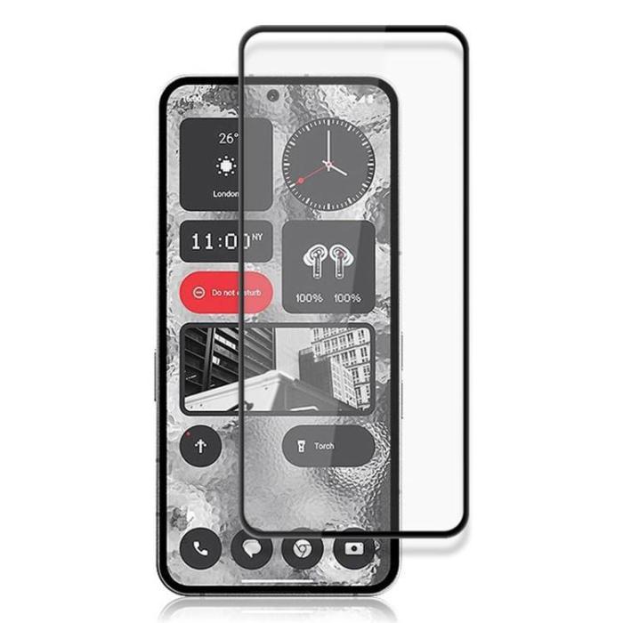 UTGATT - [1-PACK] Nothing Phone 2 Härdat Glas Skärmskydd - Svart