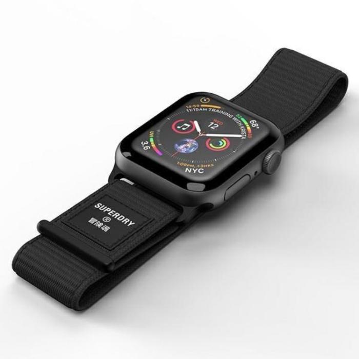Superdry - Superdry Nylon Weave Band Apple Watch 38/40/41 mm - Svart