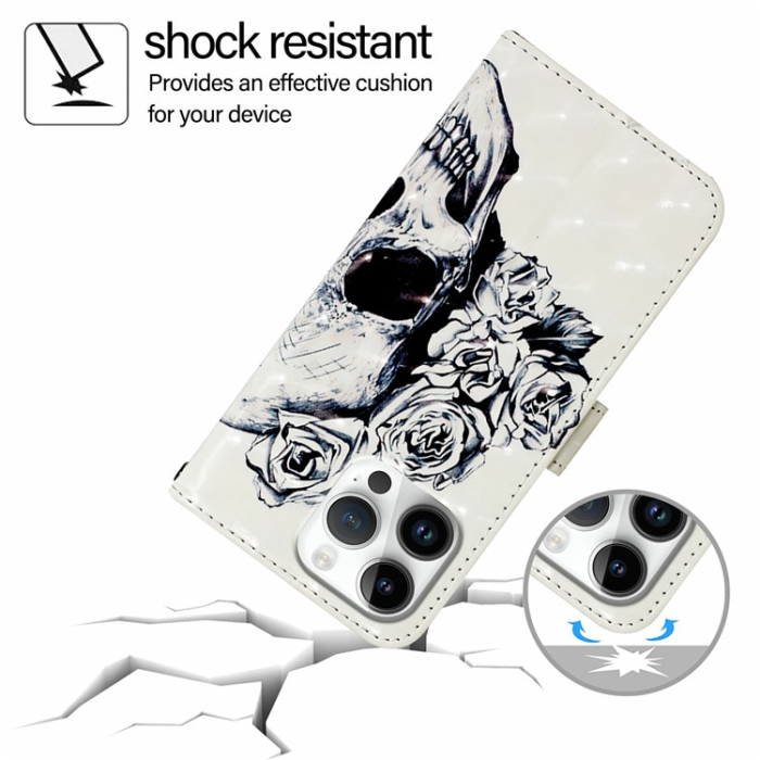A-One Brand - iPhone 16 Pro Max Plånboksfodral Printing Pattern Med Rem