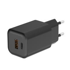 QUALO - QUALO Snabbladdare 45W 1xUSB-C 1xUSB-A Nano QLSN-CA-45-01 - Svart