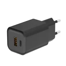 QUALO - QUALO Snabbladdare 45W 1xUSB-C 1xUSB-A Nano QLSN-CA-45-01 - Svart