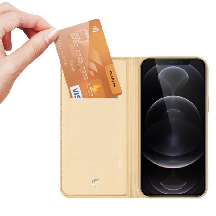 Dux Ducis - Dux Ducis Skin Series Plånboksfodral iPhone 13 Pro - Gold