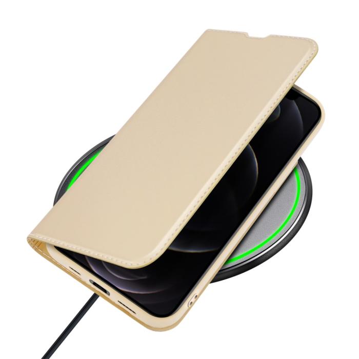 Dux Ducis - Dux Ducis Skin Series Plånboksfodral iPhone 13 Pro - Gold