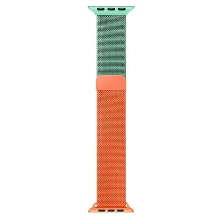 Beline - Beline Apple Watch (38/40/41mm) Armband Steel - Grön/Orange