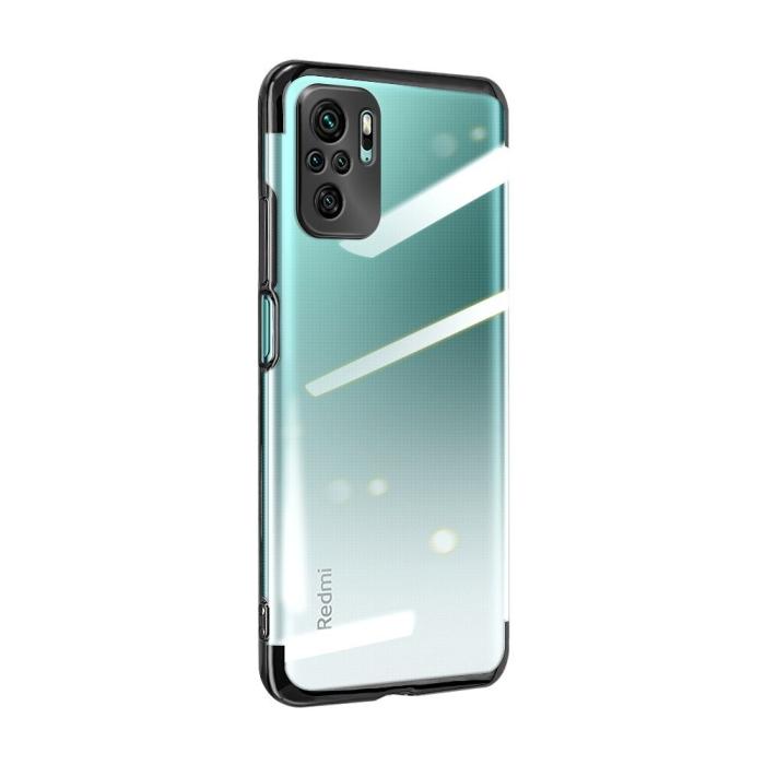 UTGATT - Clear Gel Electroplating Mobilskal Xiaomi Redmi Note 10 / 10s - Svart