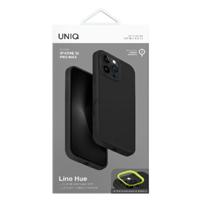 UNIQ - Uniq iPhone 16 Pro Max Mobilskal Magsafe Lino Hue - Charcoal Grå