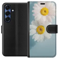 Gustaf - Pl&aring;nboksfodral till Samsung Galaxy S25+ med Sommarblommor
