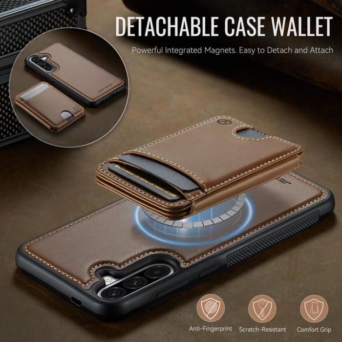 OEM - JEEHOOD Samsung Galaxy A56 5G Fodral KonstLäder - Brun