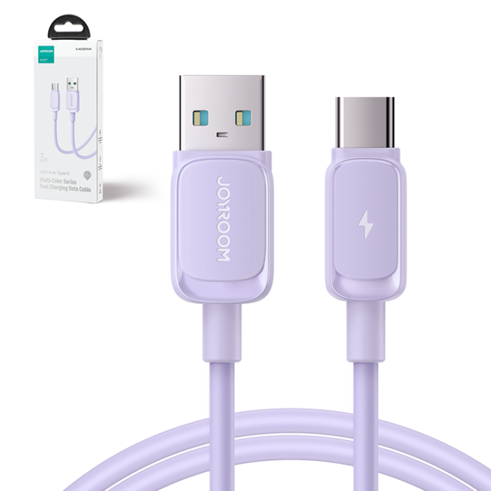 Joyroom - Joyroom USB-C till USB-A kabel 3A 1.2m - Lila