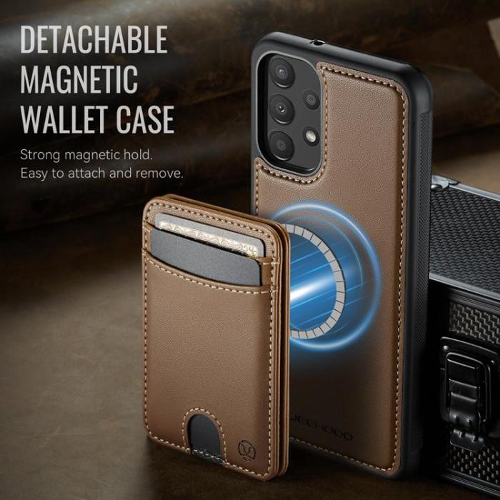 OEM - JEEHOOD Samsung Galaxy A13 4G/5G Mobilskal Konstläder med Kortfack - Brun