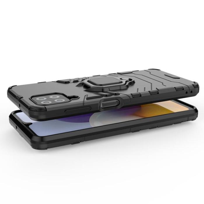 OEM - Galaxy A22 4G Mobilskal Ring Armor Kickstand - Blå
