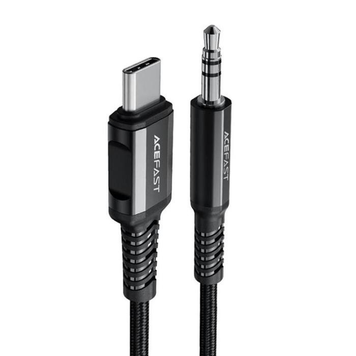 UTGATT1 - Acefast Ljud Typ-C 3.5 mm Mini Jack Kabel 1.2m - Svart