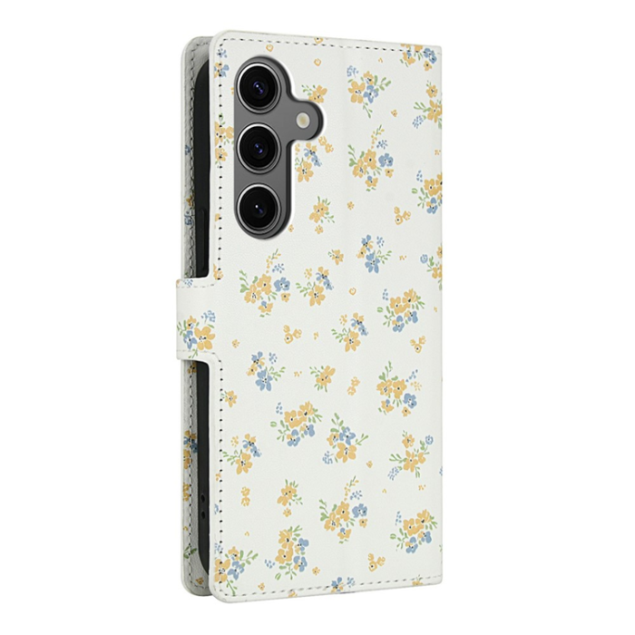 A-One Brand - Galaxy S25 - S24 Plånboksfodral Rhombic Floral A5