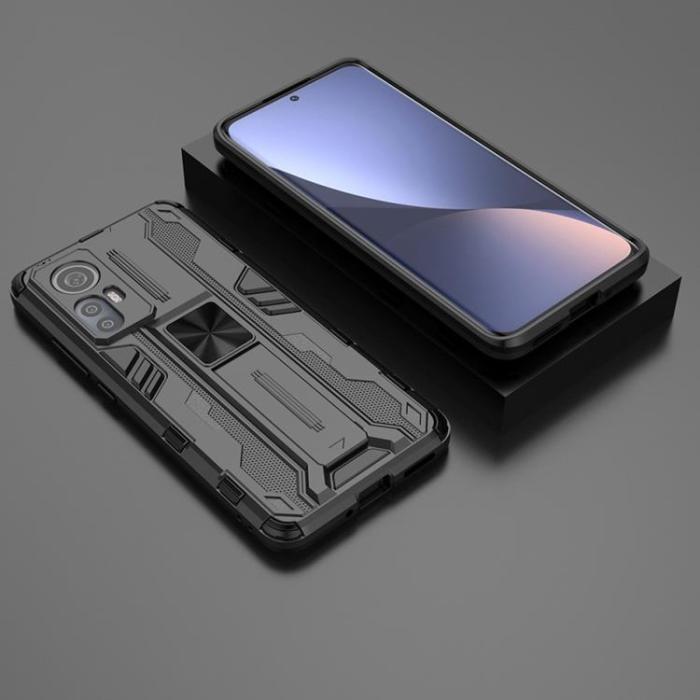 OEM - Kickstand Shockproof Skal Xiaomi 12 Pro - Svart
