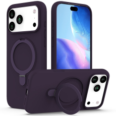 A-One Brand - iPhone 17 Pro Mobiskal MagSafe Kickstand PC + Silikon - Mörklila