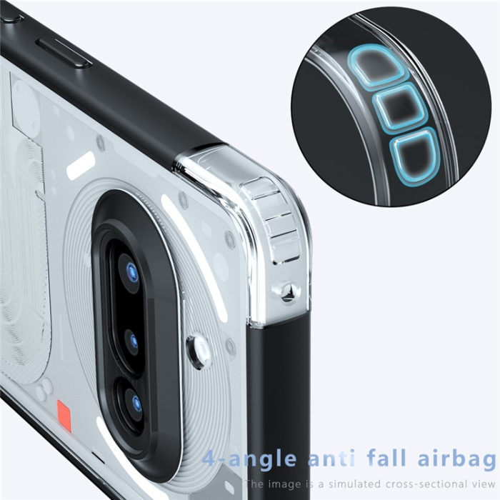 A-One Brand - Nothing Phone (3a) Mobilskal Matte Drop Proof - Svart
