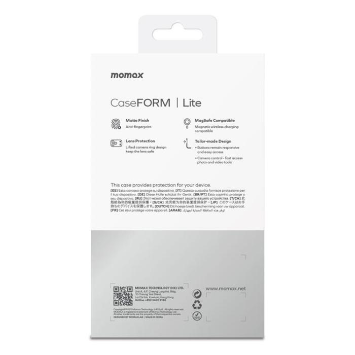 MOMAX - MOMAX iPhone 17 Mobilskal MagSafe Ultra Slim - Transparent Vit