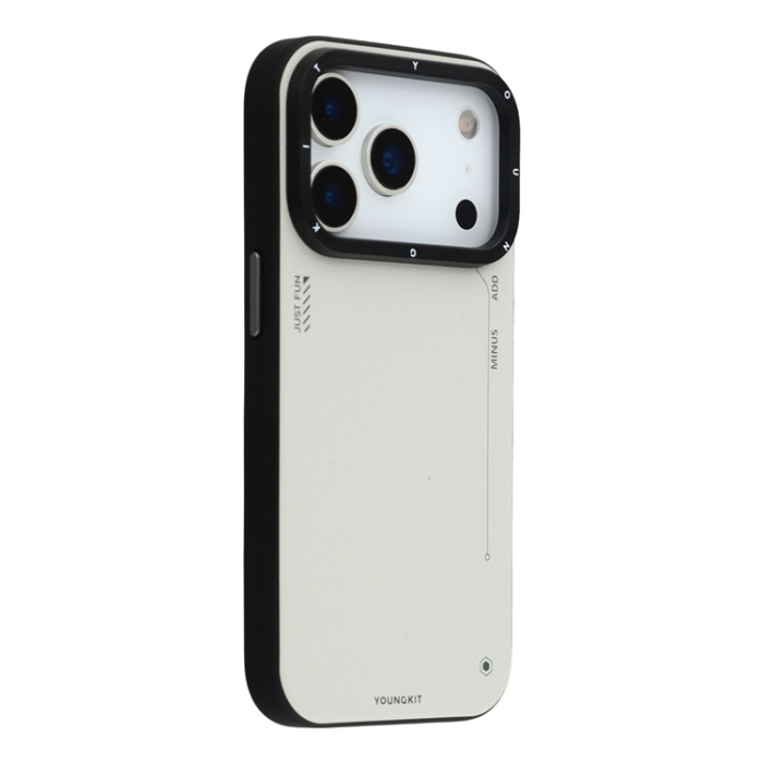 YOUNGKIT - YOUNGKIT iPhone 17 Pro Mobilskal MagSafe PU-Läder - Silver