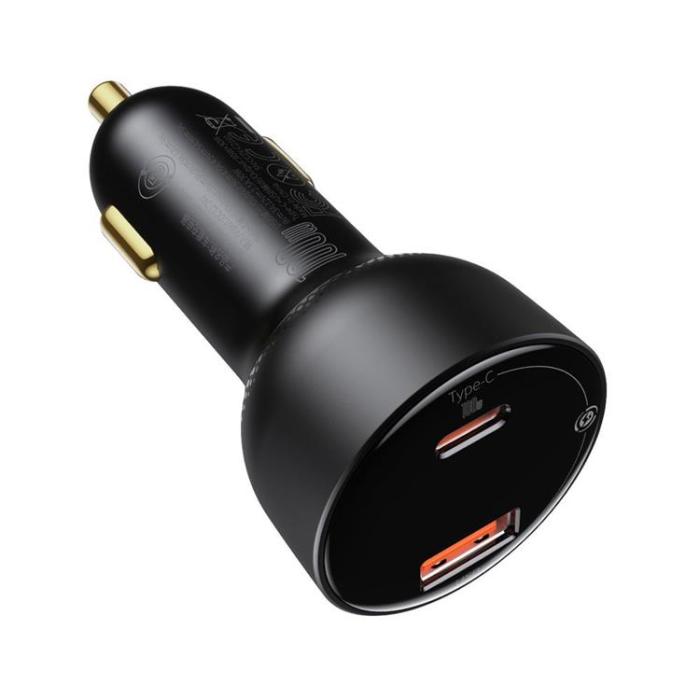 BASEUS - Baseus Superme Billaddare USB Till USB-C 100W - Svart