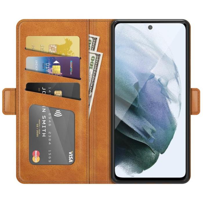 A-One Brand - Clasp Closure Fodral Galaxy S21 FE - Brun