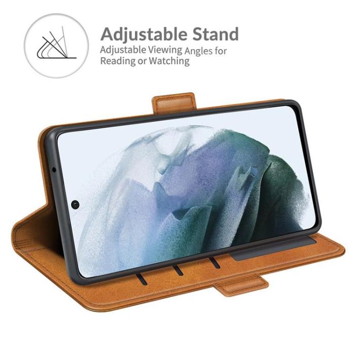 A-One Brand - Clasp Closure Fodral Galaxy S21 FE - Brun