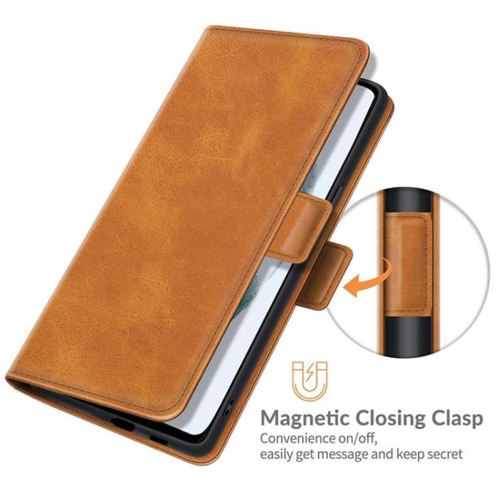 A-One Brand - Clasp Closure Fodral Galaxy S21 FE - Brun