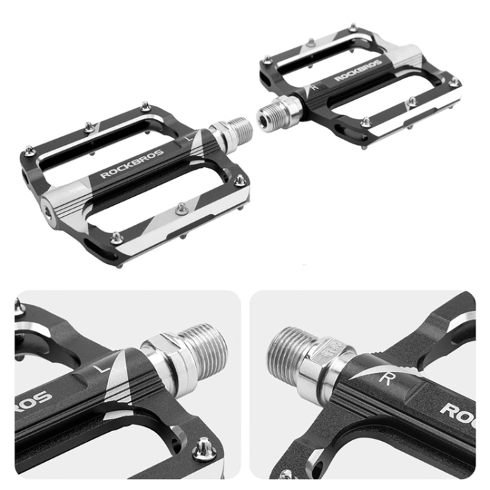 Rockbros - Rockbros MTB-Pedaler i Aluminium K306-BK - Svart