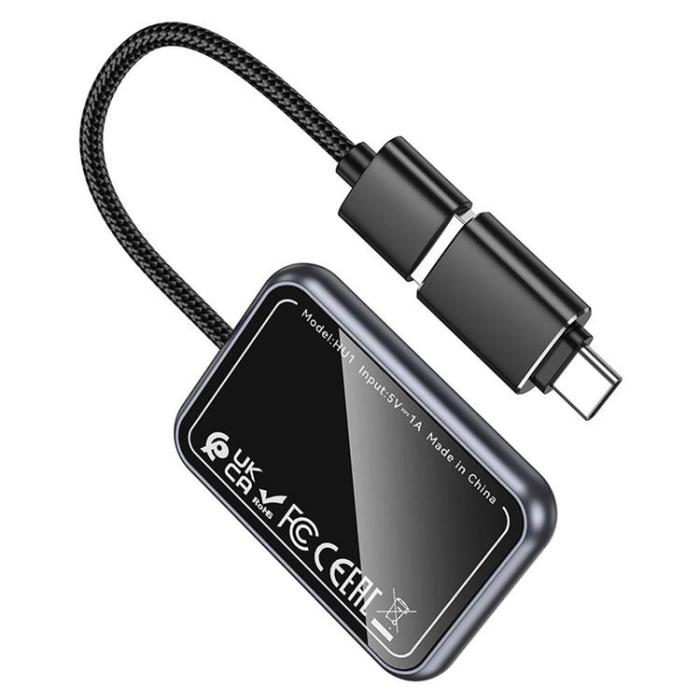 A-One Brand - Hoco CarPlay Trådlös Adapter USB A - USB C HU1 - Svart