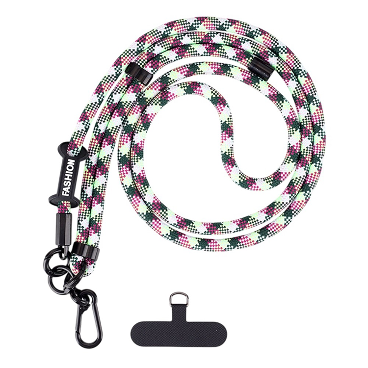 Crossbody Mobilrem Lanyard Justerbar 7mm - Grön/Röd/Gul | 264 | AlltMobil