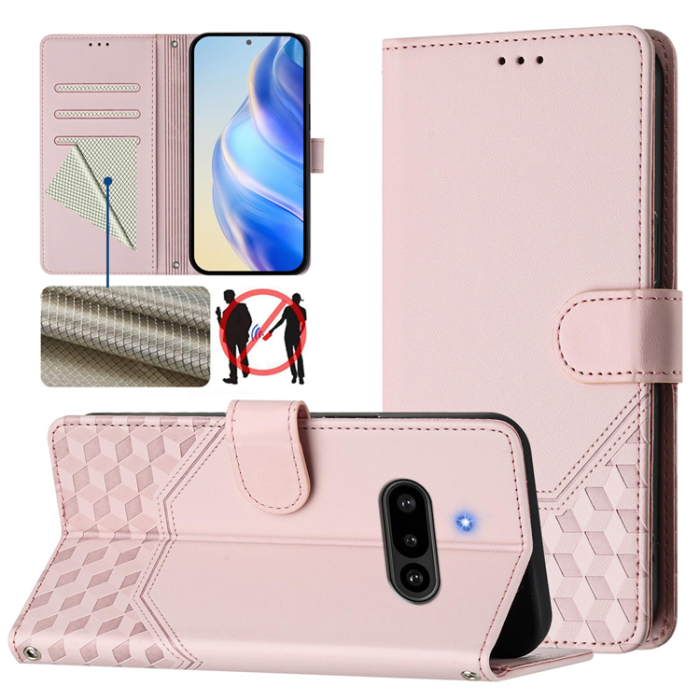 A-One Brand - Nothing Phone (3a) Plånboksfodral Imprinted Honeycomb RFID