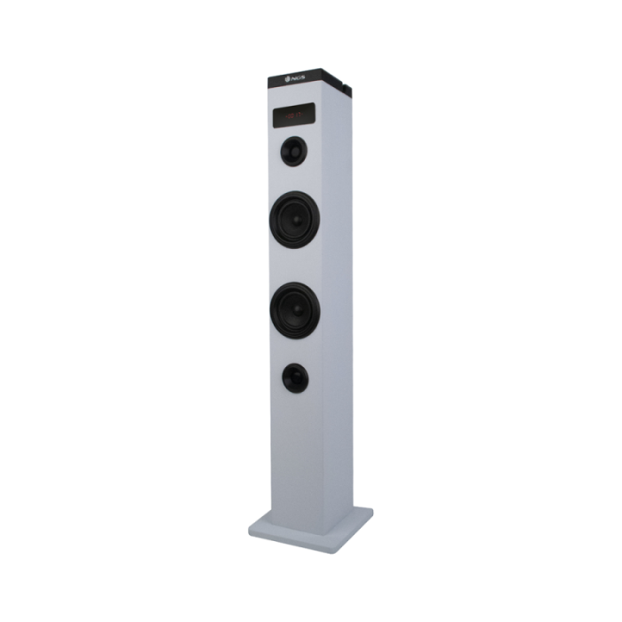 UTGATT1 - NGS Tornhögtalare Skycharm 50W/BT/USB/OPTICAL Fjärrkontroll - Vit